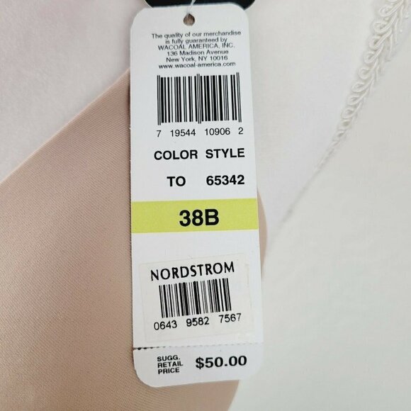 Wacoal Custom Contours Convertible Bra 65342 38B Nude Discontinued Underwire - Picture 7 of 12